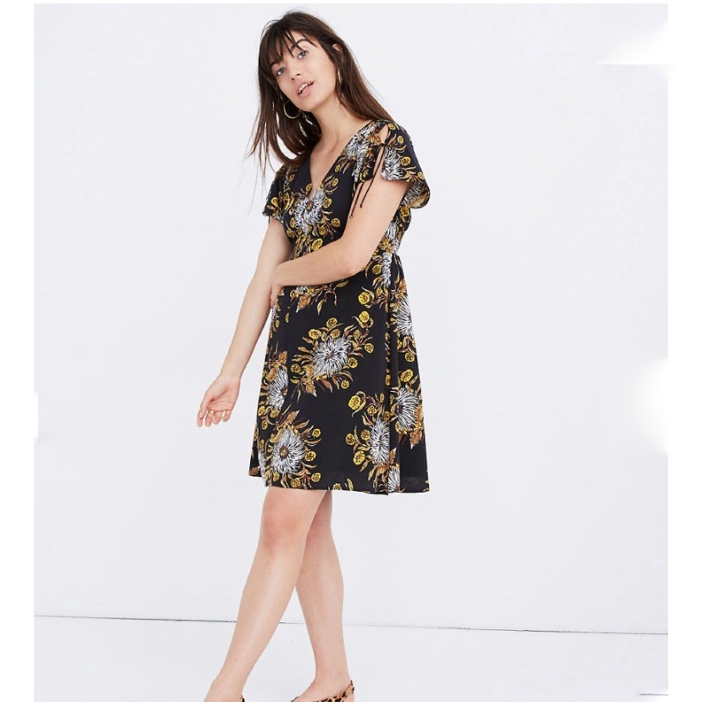 Madewell Mini Dress in Painted Blooms Size 2